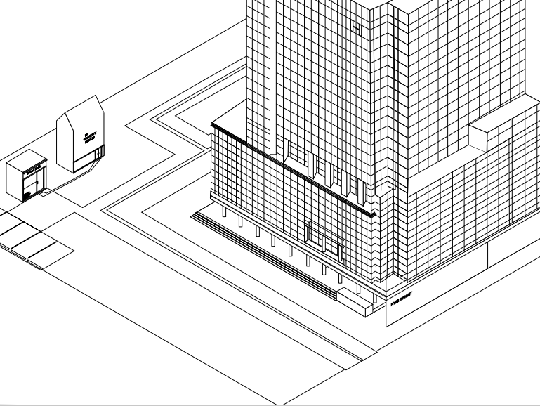 black and white sketch of HYBE